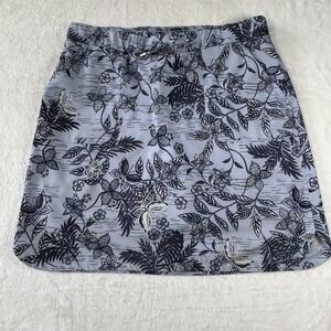 Chicos Zenergy Floral Butterfly Skort Size 0 ( US 4 ) Light Blue  With Pockets